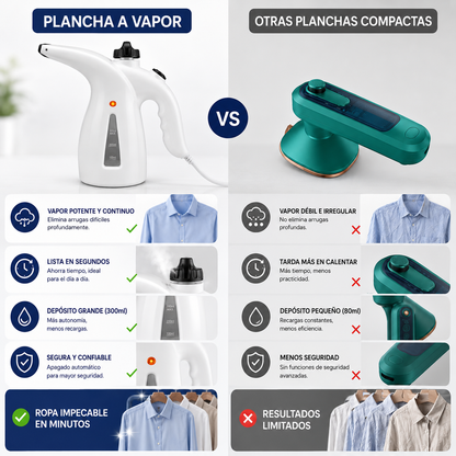 Ropa impecable en minutos sin tabla de planchar
