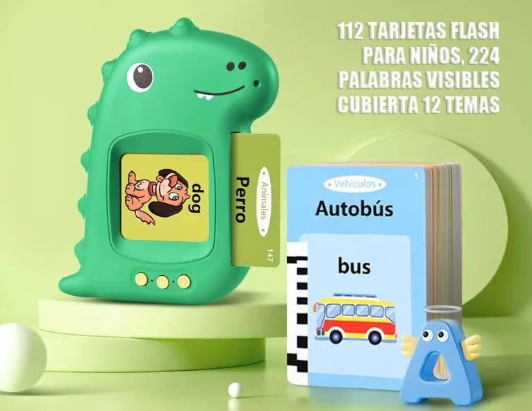 LECTOR DE TARJETAS DINO INGLES ESPAÑOL