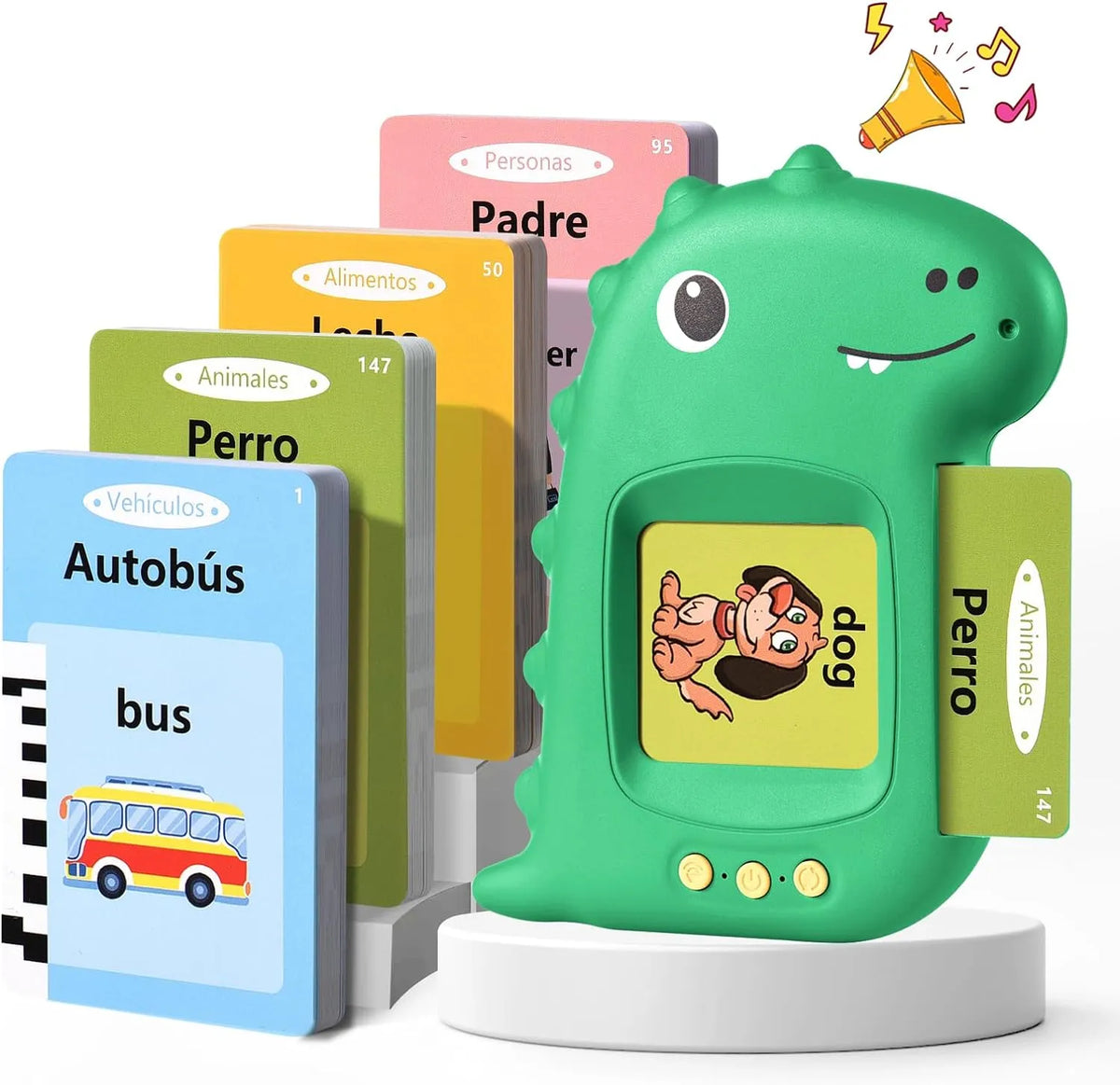 LECTOR DE TARJETAS DINO INGLES ESPAÑOL