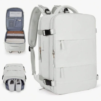 Mochila viajera expandible