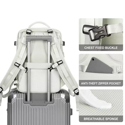 Mochila viajera expandible