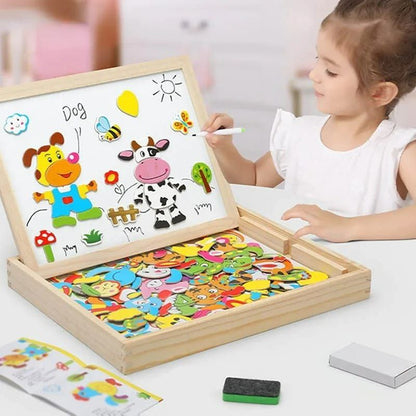 Pizarra Magnética Didáctica 2 en 1 de Animalitos