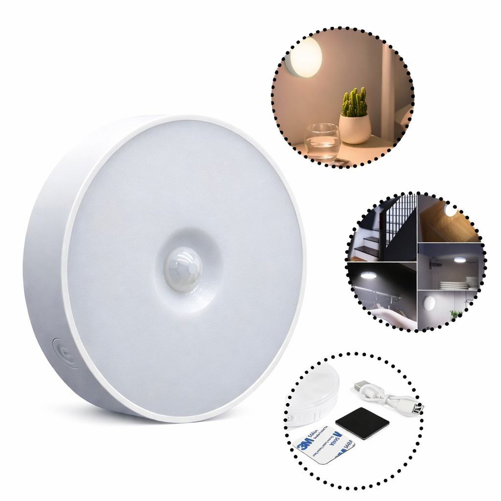Foco LED con sensor de movimiento recargable